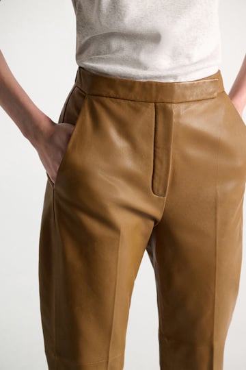 Dorothee Schumacher Long Kickflared Lederhose saffron