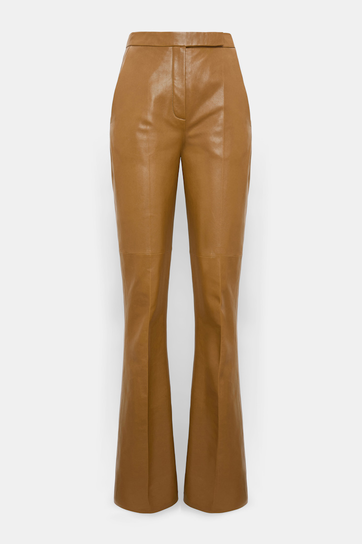 Dorothee Schumacher Long Kickflared Lederhose saffron