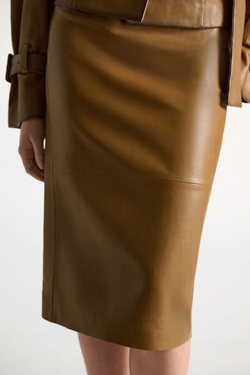 Dorothee Schumacher Leather pencil skirt saffron