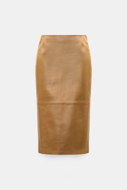 Dorothee Schumacher Leather pencil skirt saffron