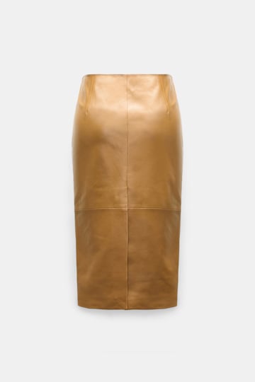 Dorothee Schumacher Leather pencil skirt saffron