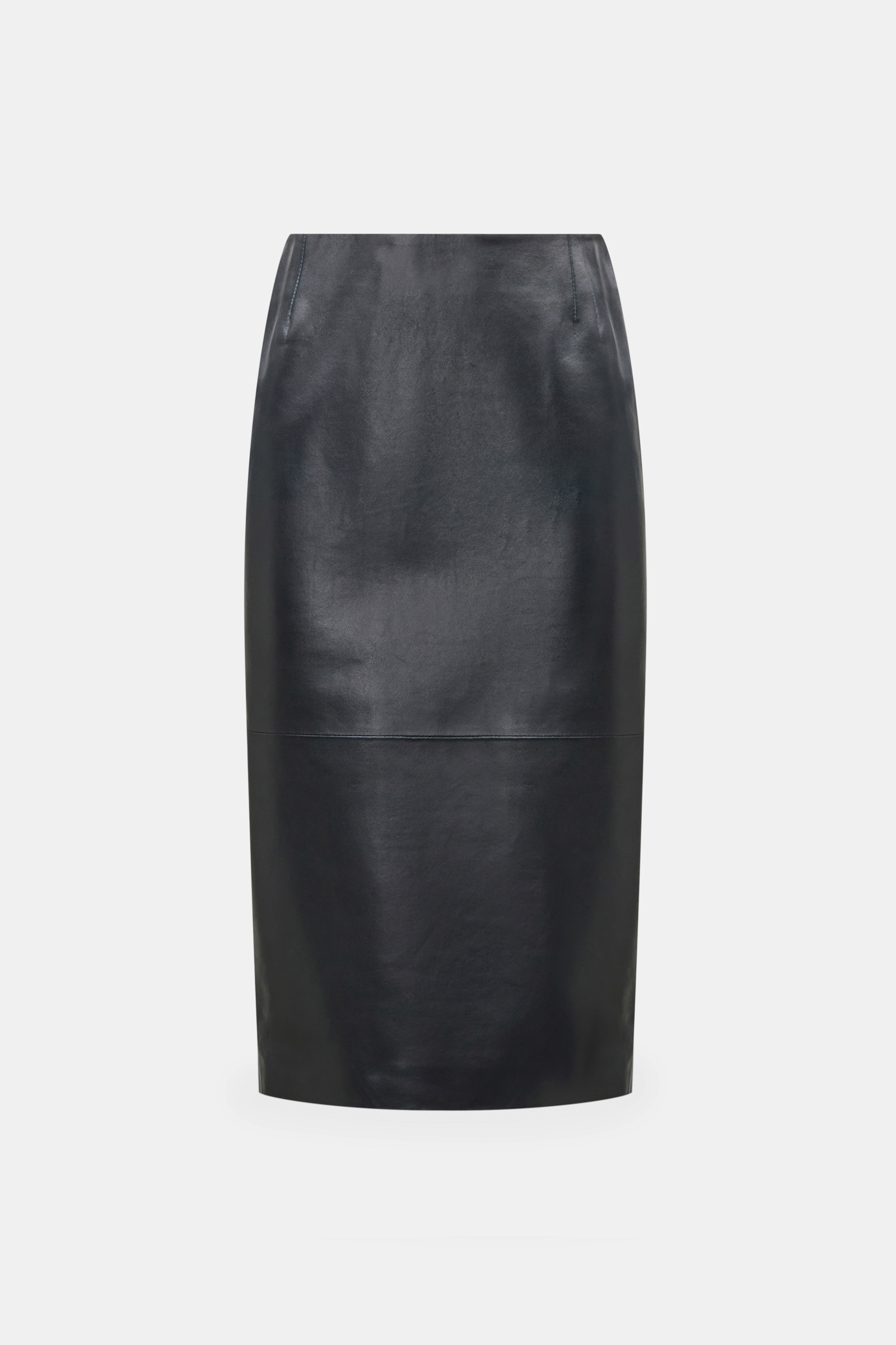 Dorothee Schumacher Leather pencil skirt midnight navy