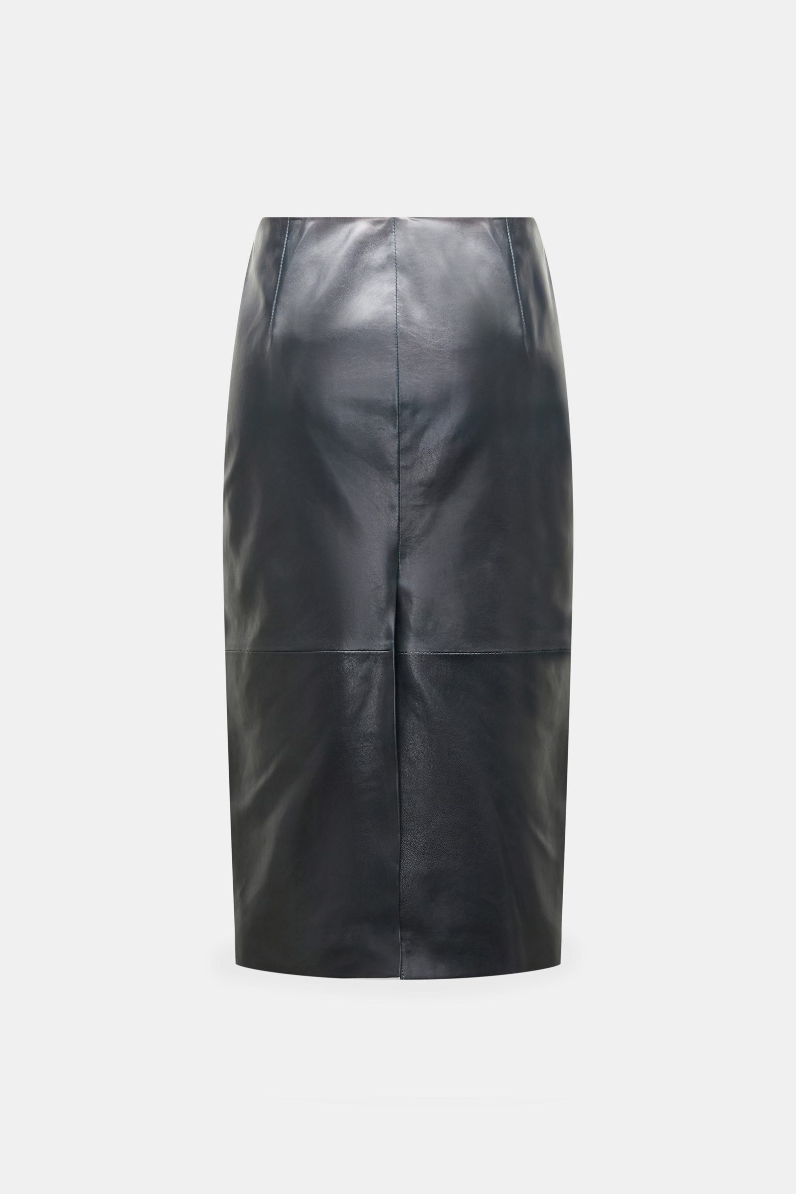 Dorothee Schumacher Leather pencil skirt midnight navy