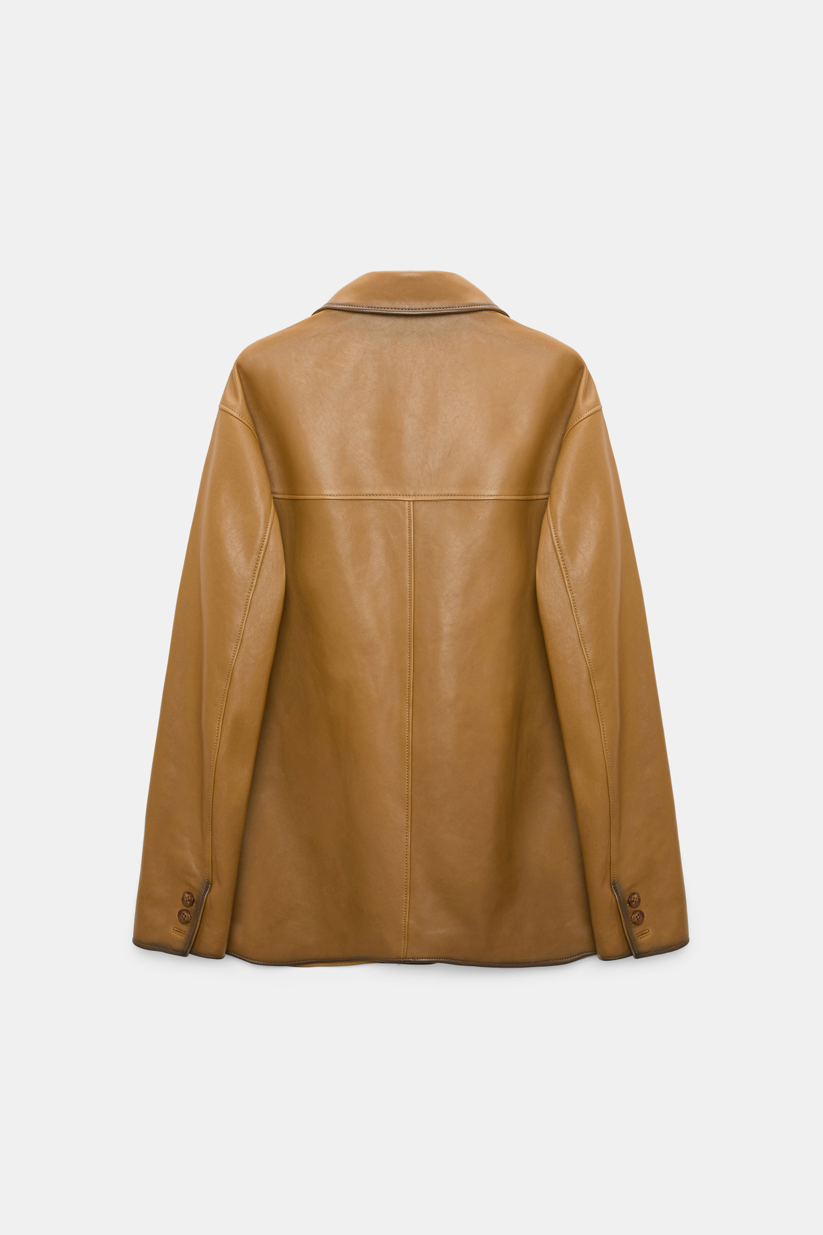 Dorothee Schumacher Leather blazer saffron