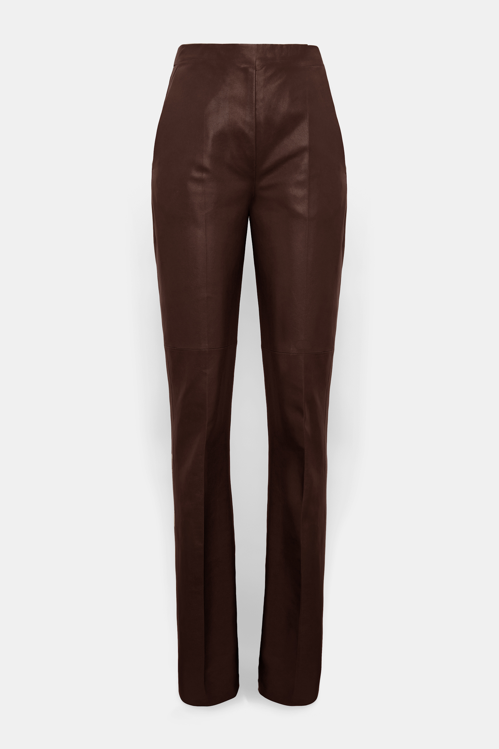 Dorothee Schumacher Long Kickflared Lederhose porcini Product Front View