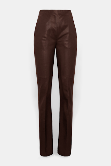 Dorothee Schumacher Long Kickflared Lederhose porcini Product Front View