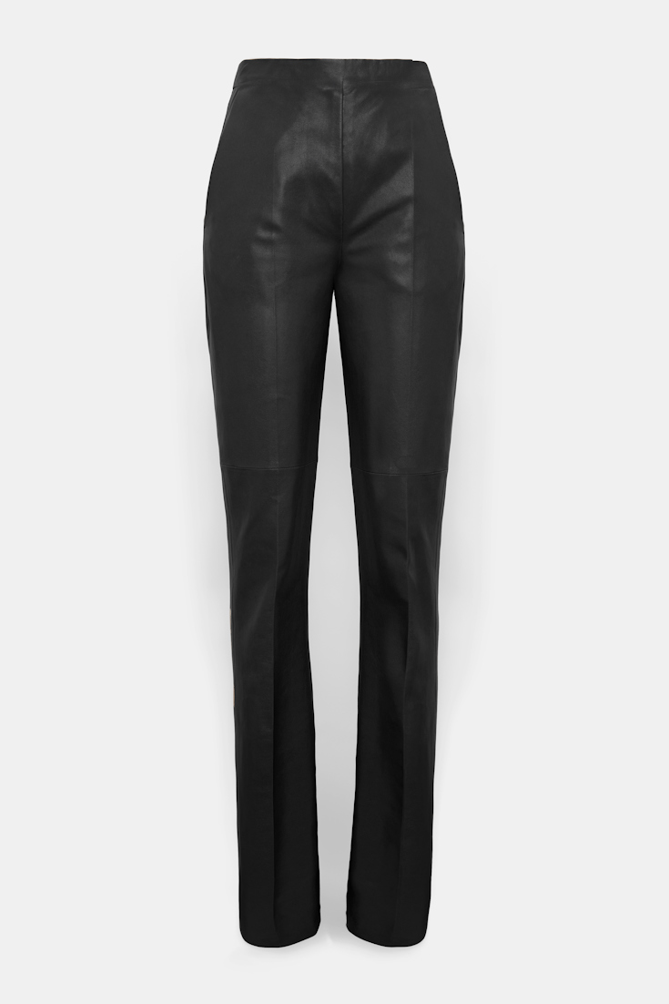 Dorothee Schumacher Long Kickflared Lederhose black Product Front View