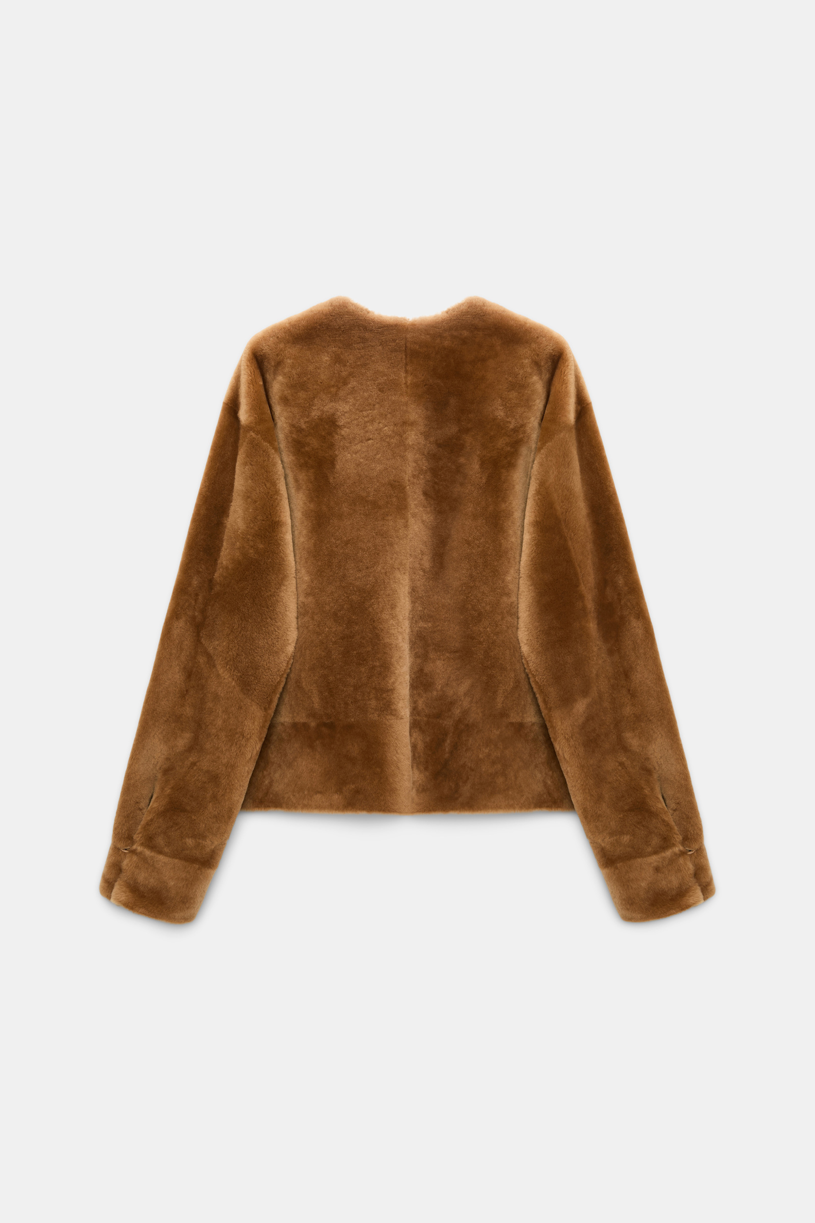 Dorothee Schumacher Reversible lamb fur jacket cinnamon tweed Product Detail View
