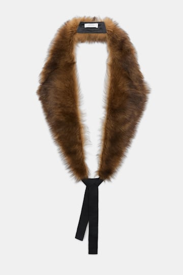 Dorothee Schumacher Lamb fur collar porcini top dye