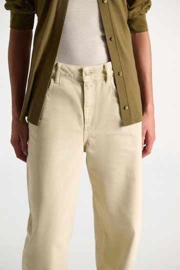 Dorothee Schumacher Garment dyed barrel leg jeans champignon