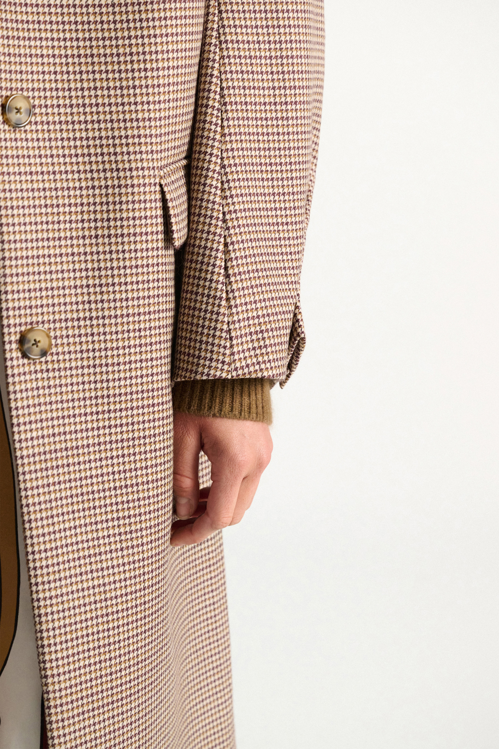 Dorothee Schumacher Virgin wool checked coat beige check