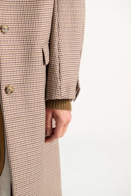 Dorothee Schumacher Karierter Mantel aus Schurwolle beige check
