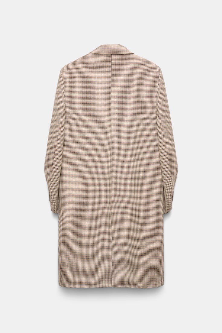 Dorothee Schumacher Virgin wool checked coat beige check