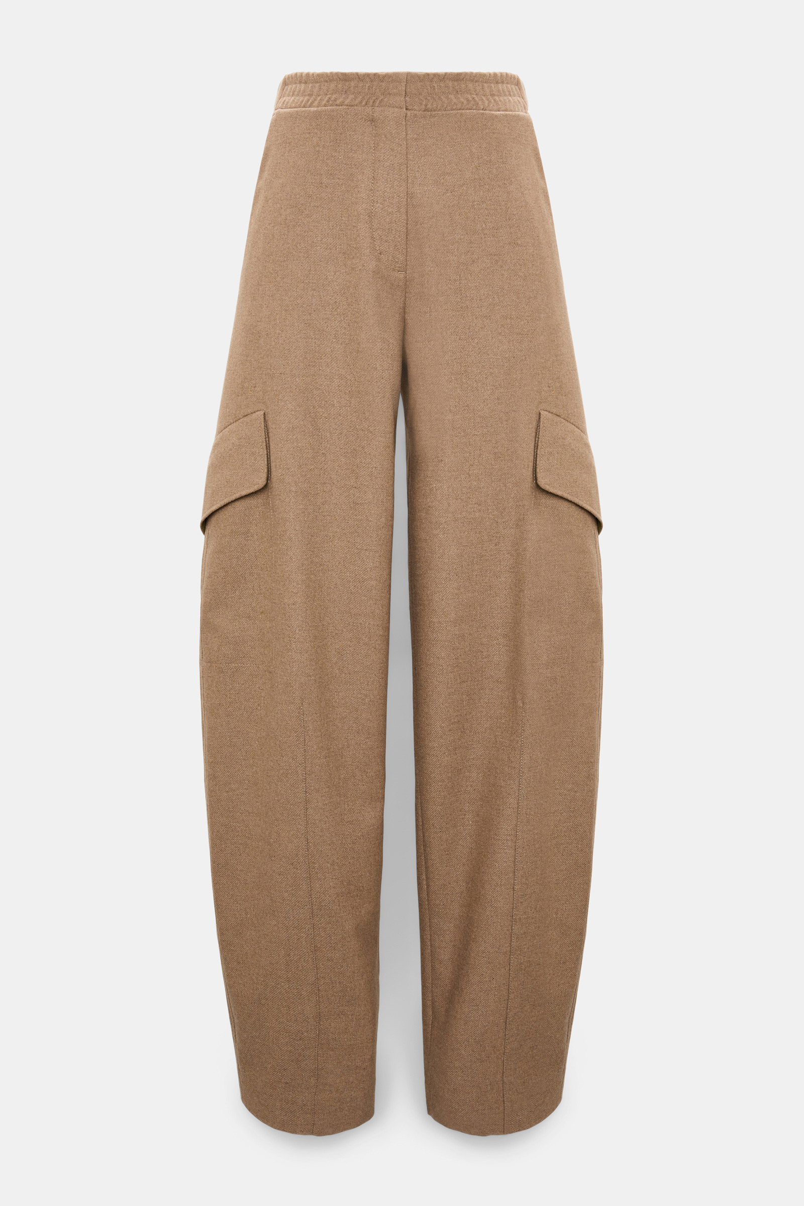 Dorothee Schumacher Barrel Pants aus leichtem Flanell porcini Product Front View