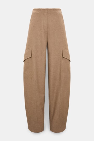 Dorothee Schumacher Barrel Pants aus leichtem Flanell porcini Product Front View