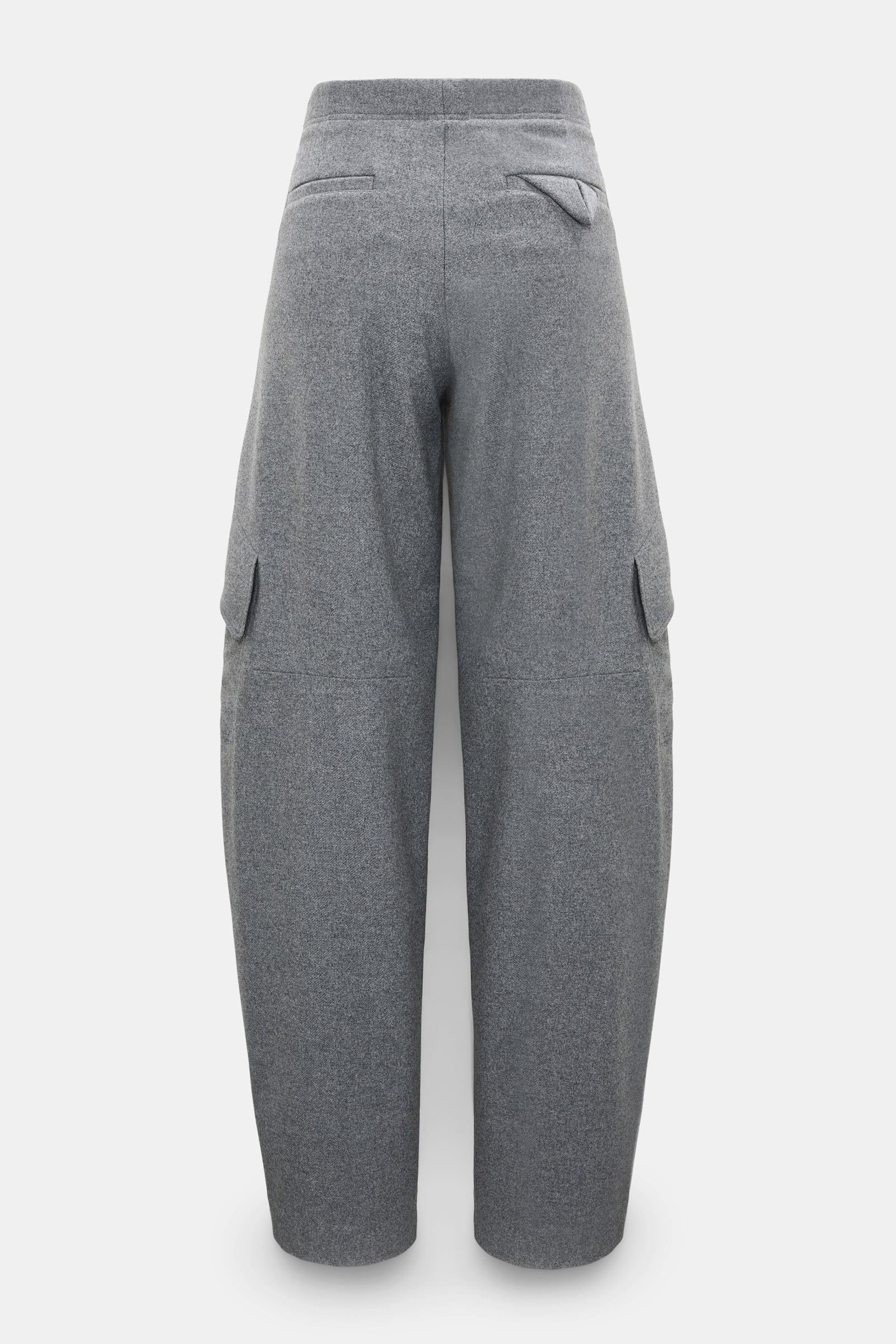 Dorothee Schumacher Flannel barrel leg cargo pants grey melange Product Detail View