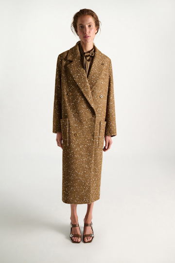 Dorothee Schumacher Bouclé-Herringbone-Mantel aus Tweed saffron tweed