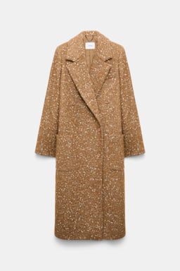 Dorothee Schumacher Bouclé herringbone tweed coat saffron tweed