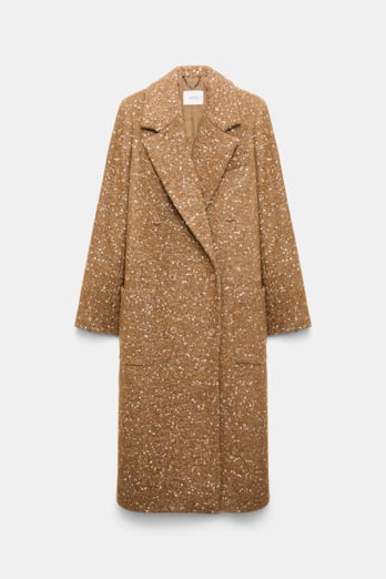 Dorothee Schumacher Bouclé-Herringbone-Mantel aus Tweed saffron tweed