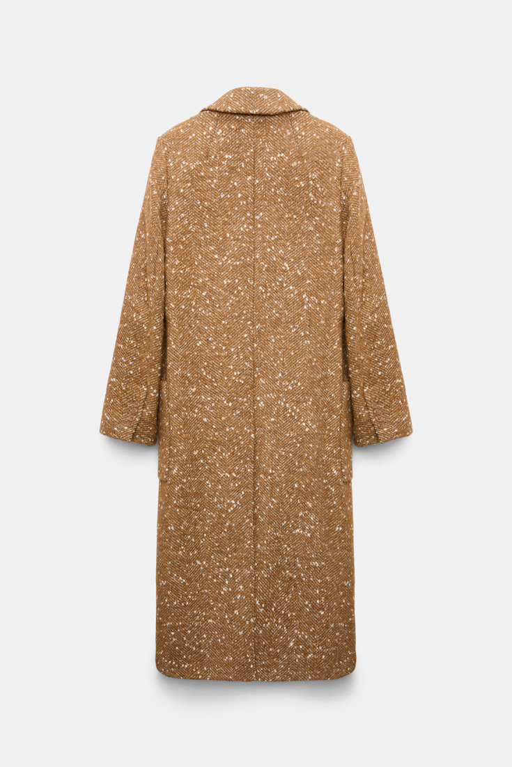 Dorothee Schumacher Bouclé-Herringbone-Mantel aus Tweed saffron tweed