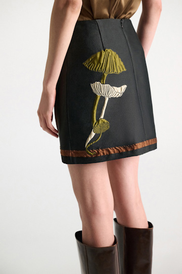 Dorothee Schumacher Jacquard mini-skirt mushroom jacquard