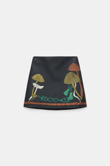 Dorothee Schumacher Jacquard mini-skirt mushroom jacquard