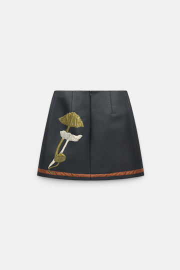 Dorothee Schumacher Jacquard mini-skirt mushroom jacquard