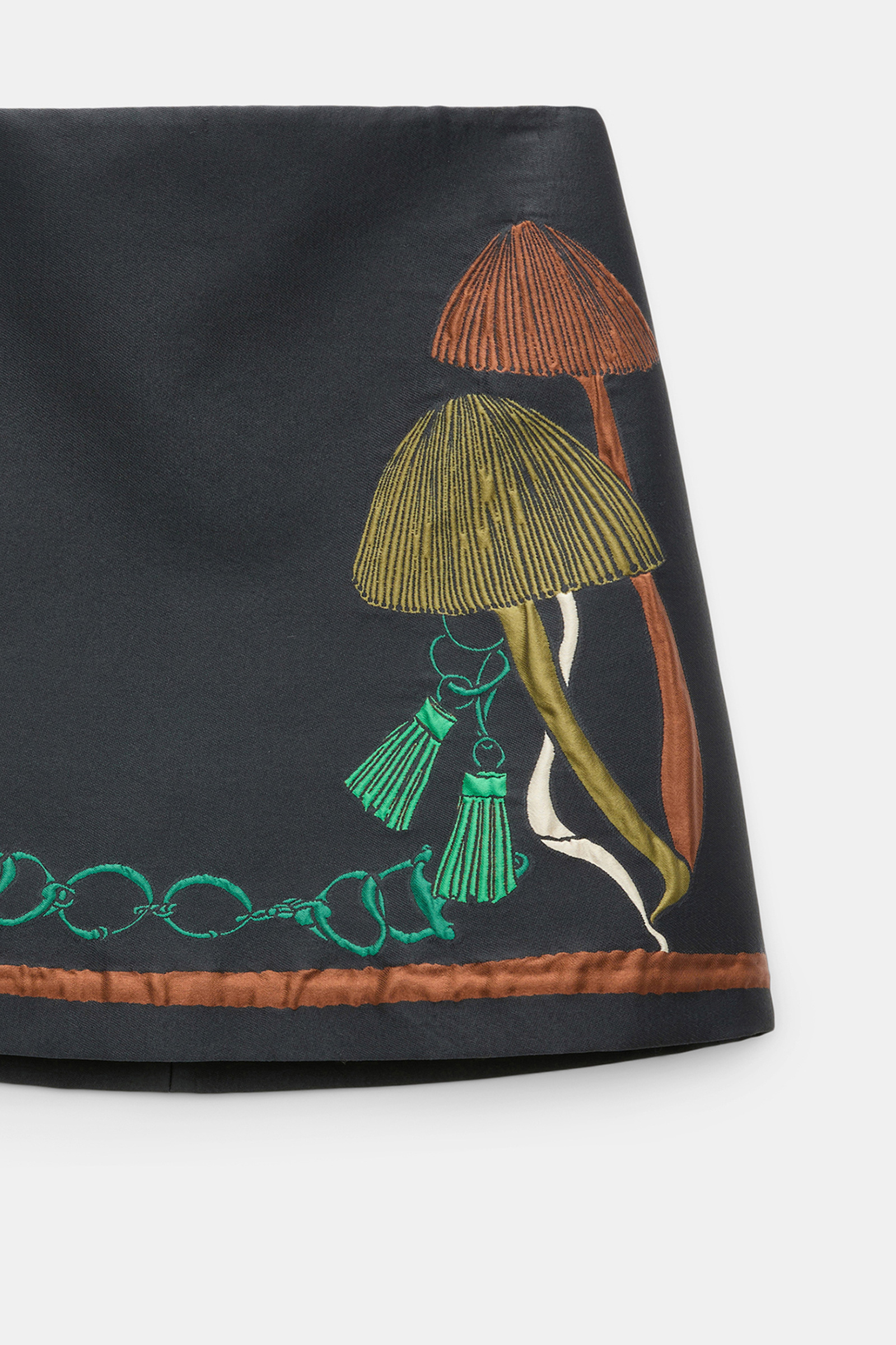 Dorothee Schumacher Jacquard mini-skirt mushroom jacquard