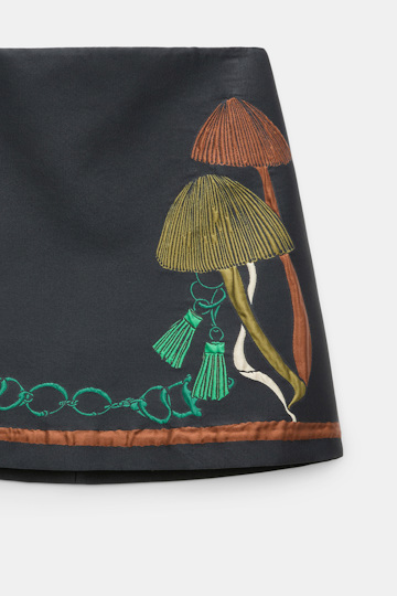 Dorothee Schumacher Jacquard mini-skirt mushroom jacquard