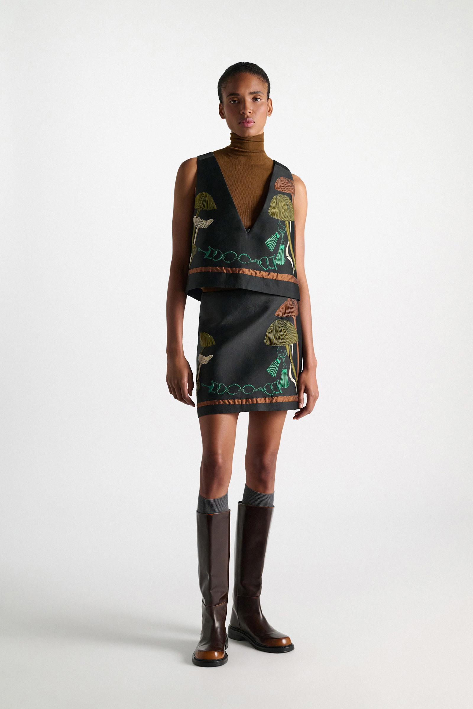 Dorothee Schumacher Jacquard vest mushroom jacquard