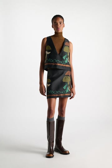 Dorothee Schumacher Jacquard vest mushroom jacquard