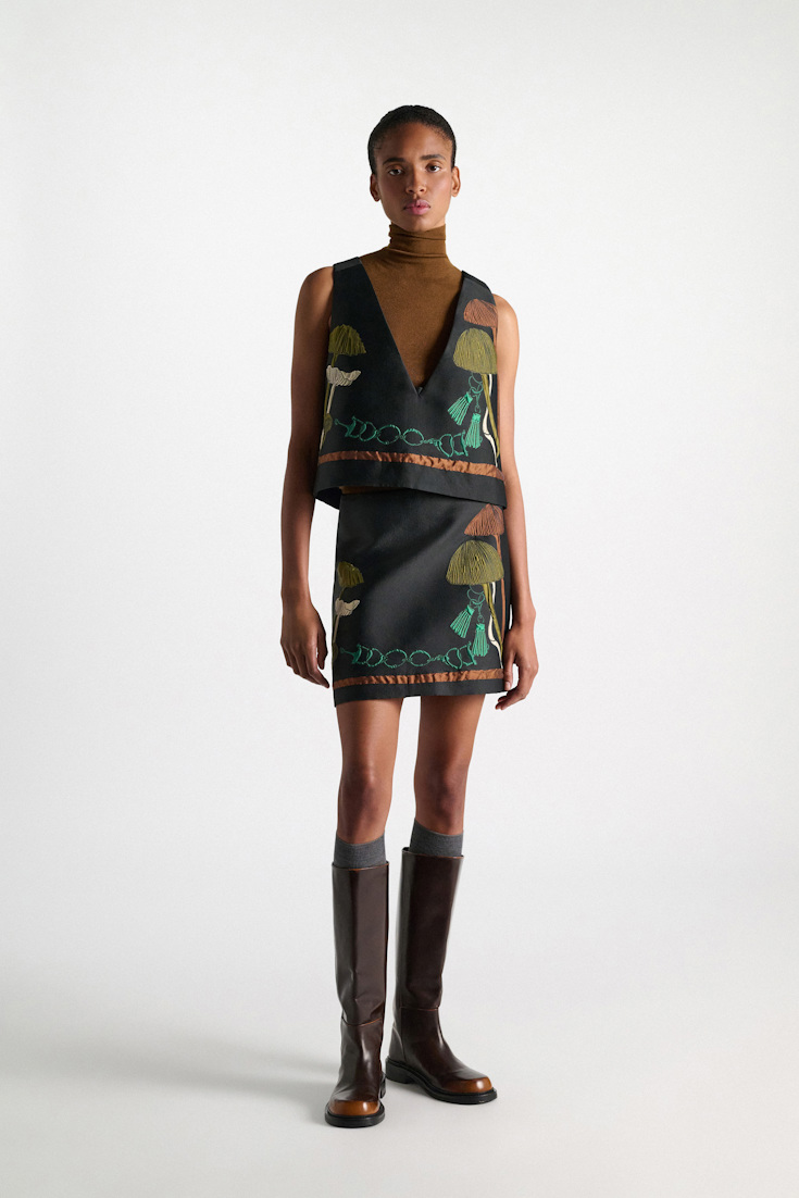 Dorothee Schumacher Jacquard vest mushroom jacquard