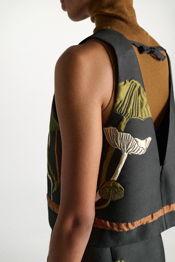 Dorothee Schumacher Jacquard vest mushroom jacquard