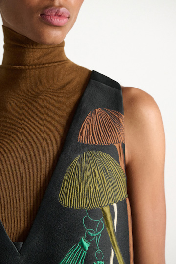 Dorothee Schumacher Jacquard vest mushroom jacquard