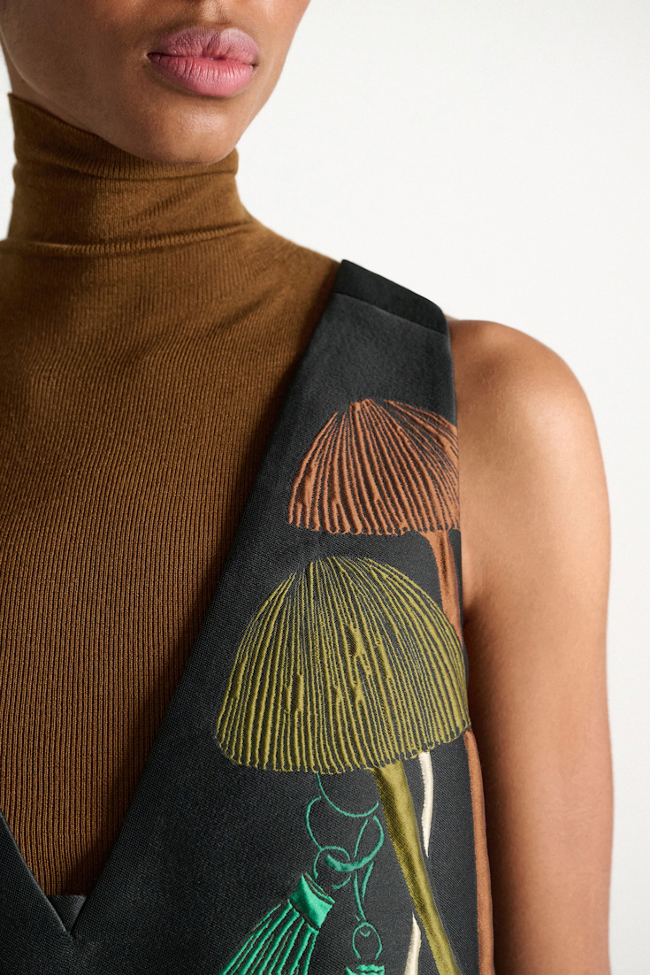 Dorothee Schumacher Jacquard vest mushroom jacquard