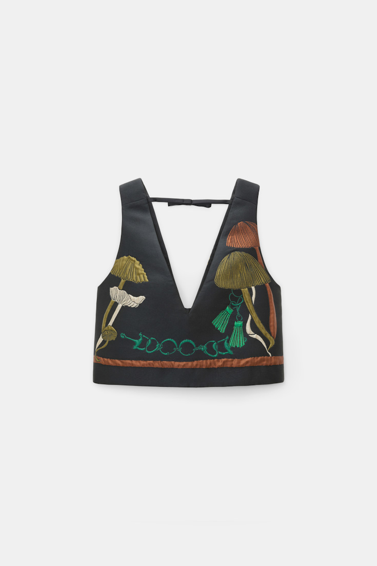 Dorothee Schumacher Jacquard vest mushroom jacquard