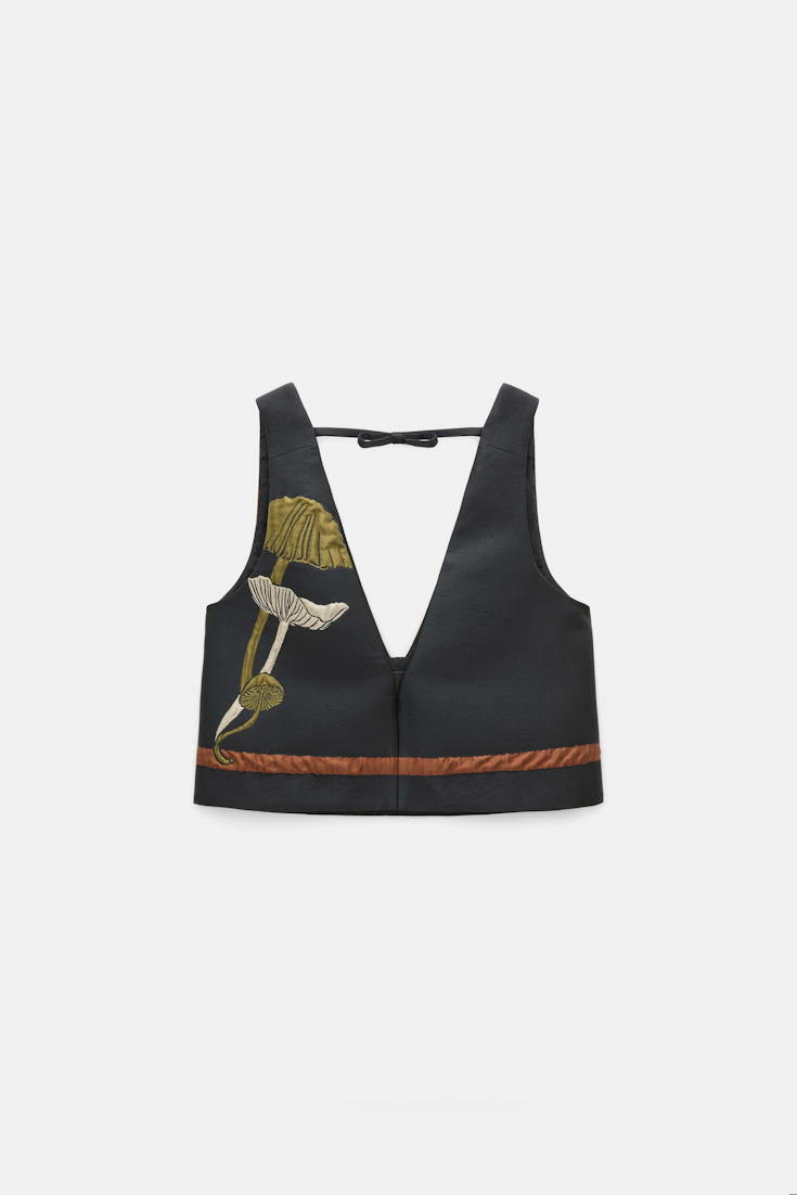 Dorothee Schumacher Jacquard vest mushroom jacquard