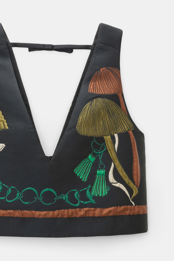 Dorothee Schumacher Jacquard vest mushroom jacquard