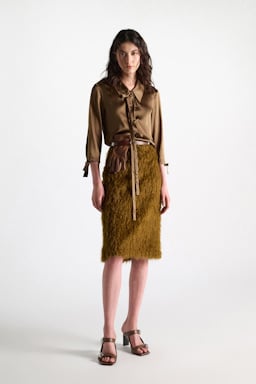 Dorothee Schumacher Faux fur skirt porcini