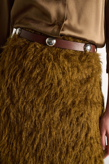 Dorothee Schumacher Faux fur skirt porcini
