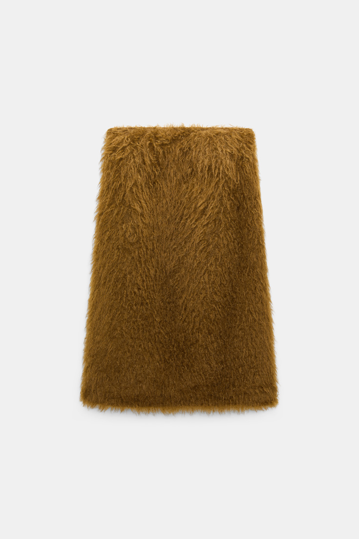 Dorothee Schumacher Faux fur skirt porcini