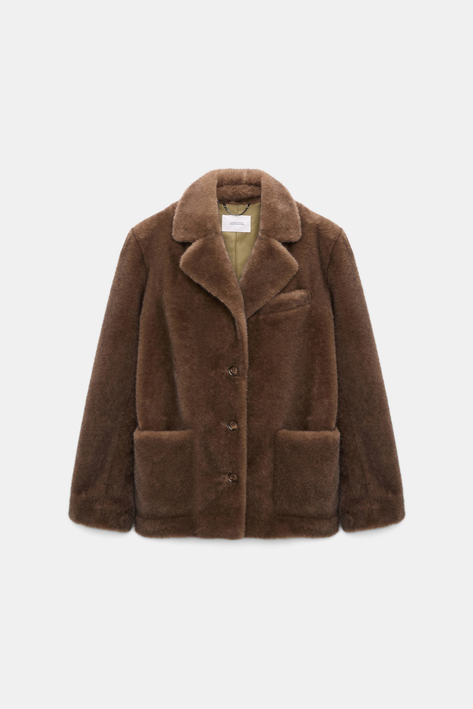 Dorothee Schumacher Blazer aus Faux Fur porcini Product Front View