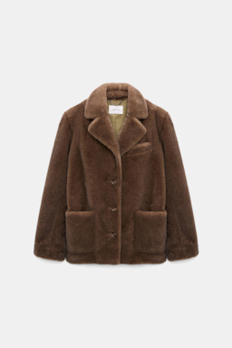 Dorothee Schumacher Blazer aus Faux Fur porcini