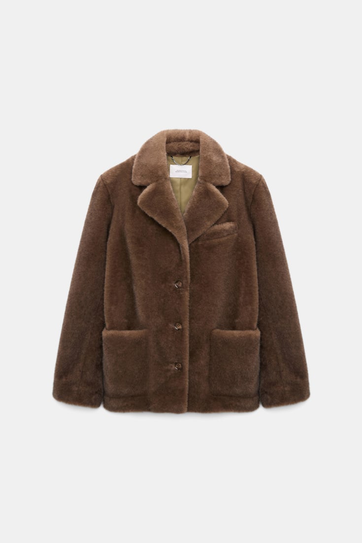 Dorothee Schumacher Blazer aus Faux Fur porcini Product Front View