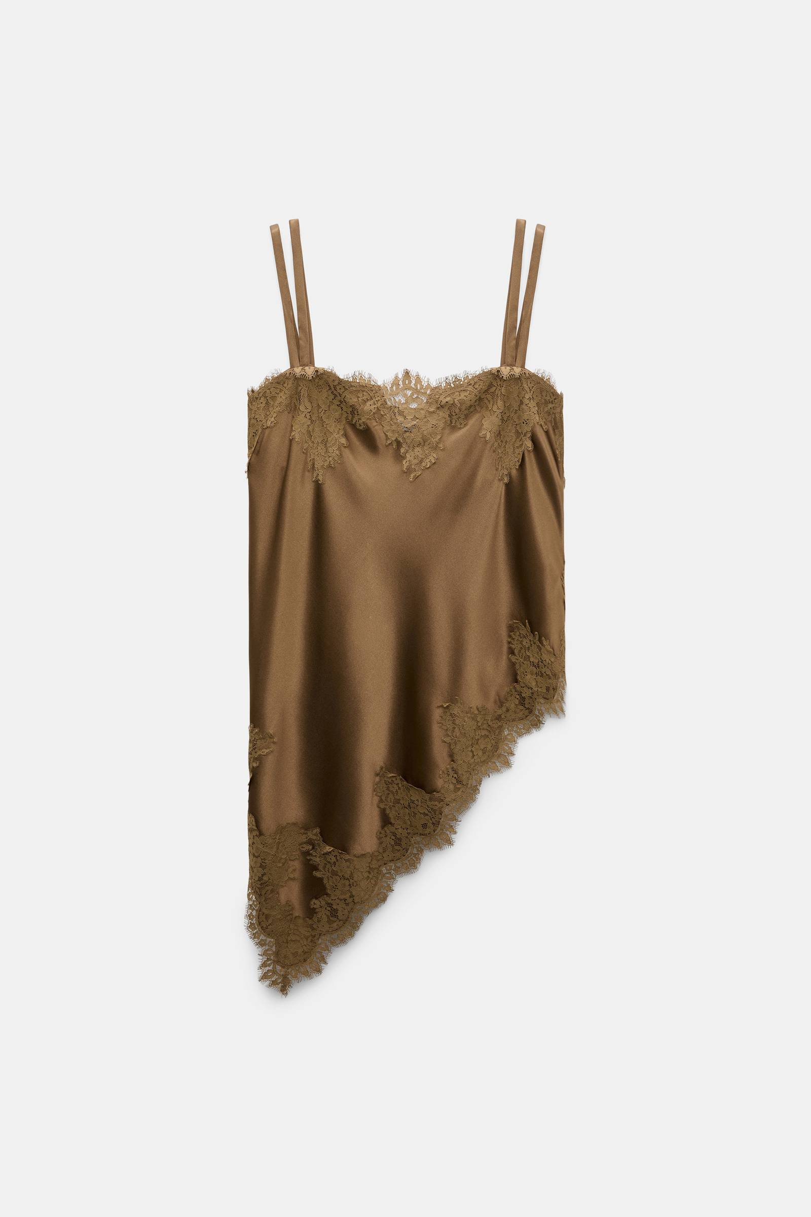 Dorothee Schumacher Negligee-Top aus Seiden-Stretch-Satin porcini