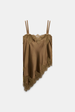 Dorothee Schumacher Negligee-Top aus Seiden-Stretch-Satin porcini