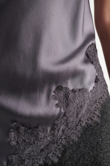 Dorothee Schumacher Negligee-Top aus Seiden-Stretch-Satin dark oyster