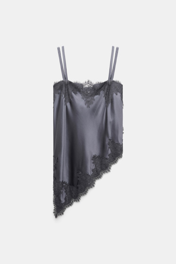 Dorothee Schumacher Negligee-Top aus Seiden-Stretch-Satin dark oyster