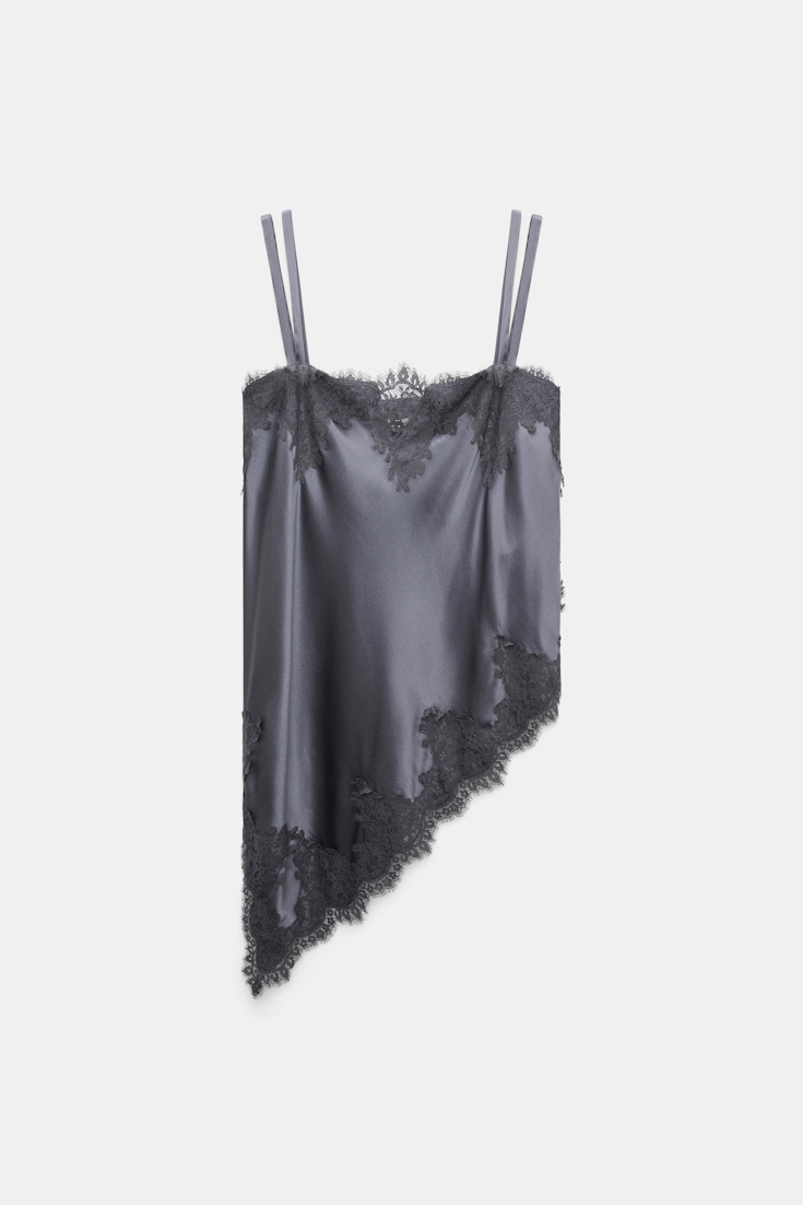 Dorothee Schumacher Negligee-Top aus Seiden-Stretch-Satin dark oyster