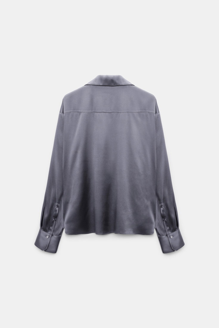 Dorothee Schumacher Oversized satin blouse dark oyster